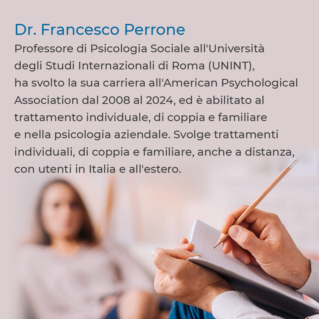 Consulenza Psicologica con il Dr. Francesco Perrone